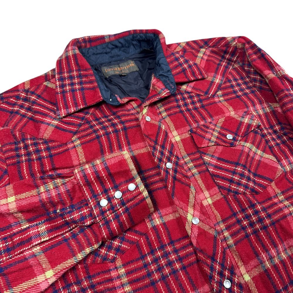 Vintage Flannel Pearl Snap Shirt Men's Large USA Hiking 90s‎ Gorpcore Outdoor